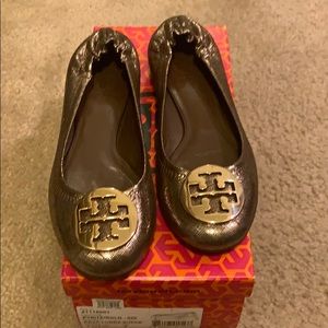 Tory Burch Reva flats, Pyrite/Gold